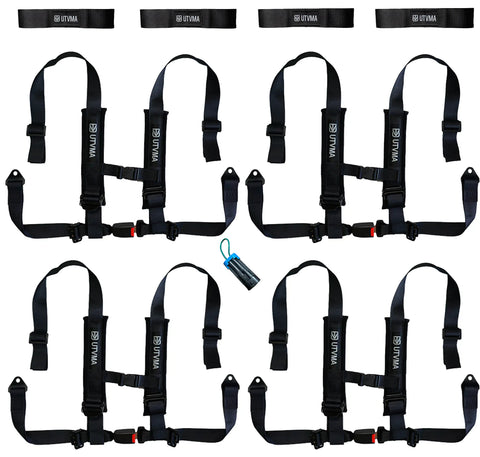 UTVMA Four Harness Pack Auto Buckle with Harness Collars