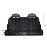 UTVMA Honda Talon 4 Rear Bench Seat W Harnesses (2019-2024)